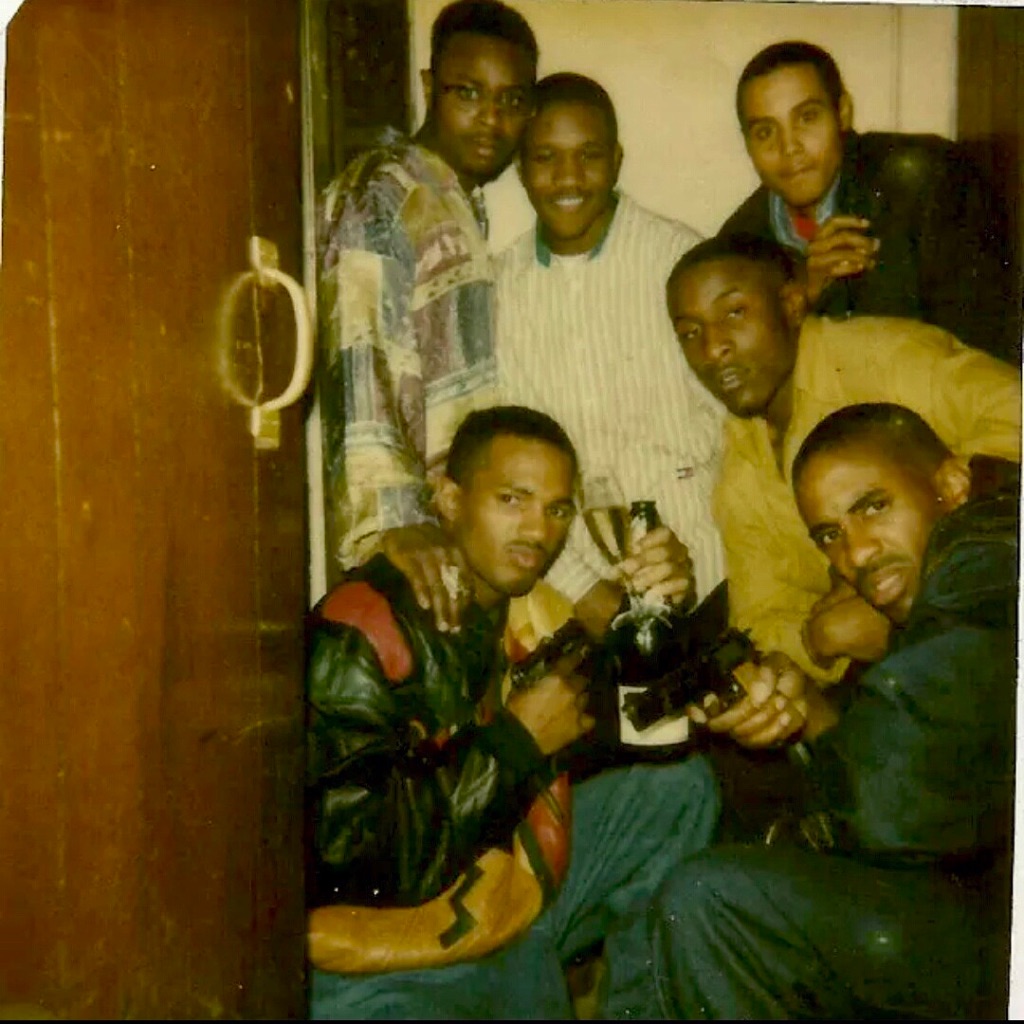 Young Self and his crew in Queens, early 1990s